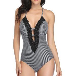 CUPSHE Women's Ladies Vintage Lace Swimwear size Large NWT